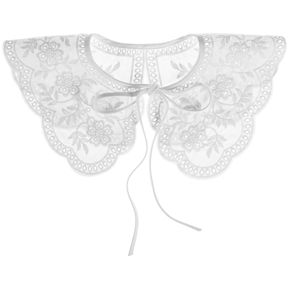 EeaseMX Camisa de algodón con cuello falso para mujer, cuello falso desmontable, cuello falso de encaje