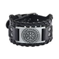 thumbnail image 1 of Estilo punk cuerda aleación para hombre pulsera brazalete de Cuero PU Plata Yuyangstore Pulseras anchas de puño, 1 of 8