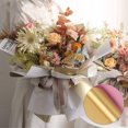 thumbnail image 4 of 20 Sheets Double Sided Golden Flower Wrapping Paper Waterproof Gift Packaging Florist Bouquet Wraps, 58X58cm, 4 of 5