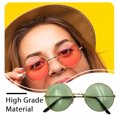 thumbnail image 4 of Gafas de sol Minnieouse Chic Retro para Fiesta de baile al aire libre dorado Verde, 4 of 6
