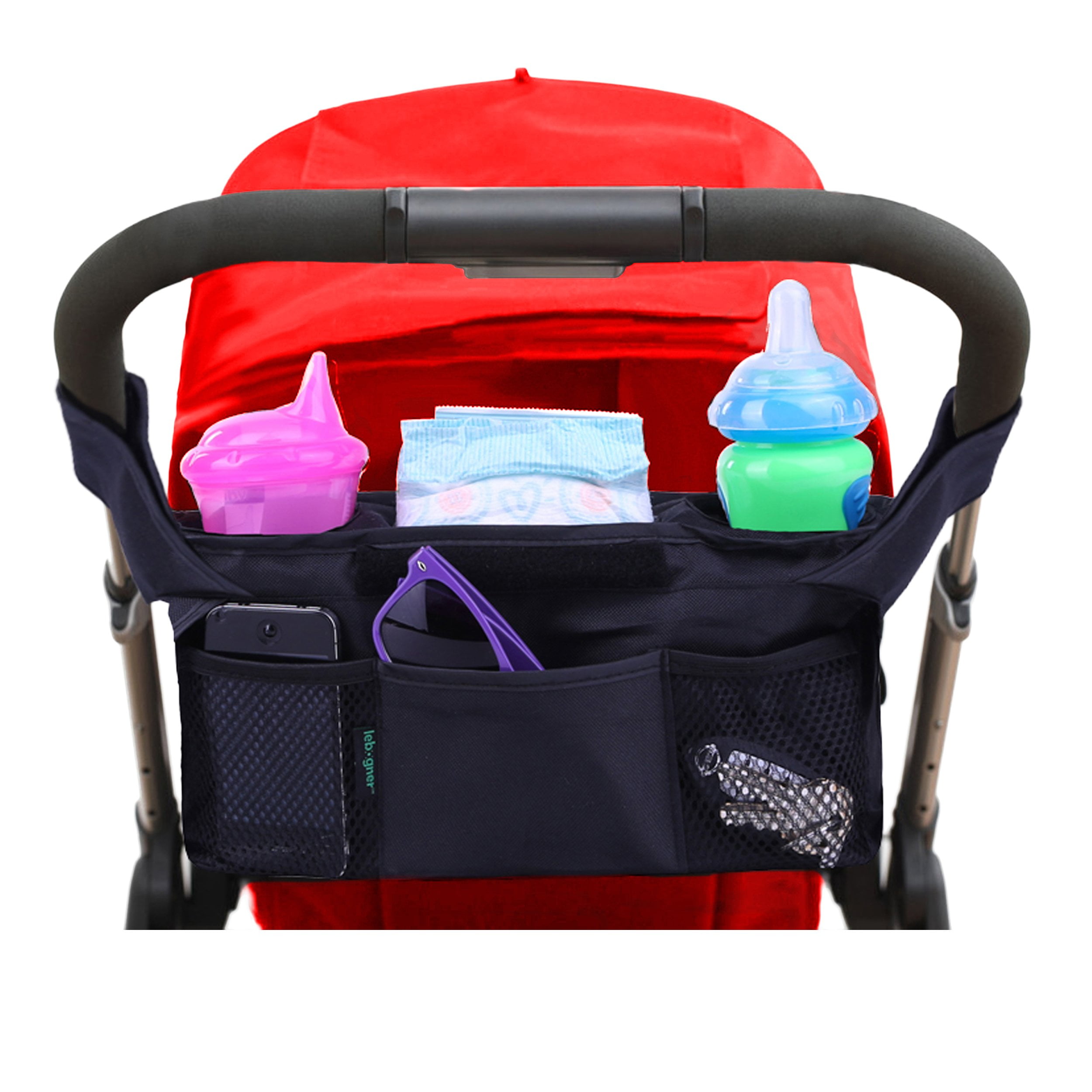 Polka Dots Cute Stroller Organizer Insulated Cup Holder Buggy Universal Baby Jogger