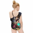 thumbnail image 4 of Gir Invader Zim One-Piece Swimsuit for Girls Adjustable One Shoulder Ruffled Swimwear Summer Beach Kids Bathing Suits Sizes 6-12Y, 4 of 7