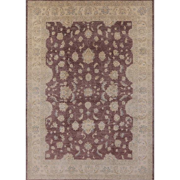 Ahgly Company Indoor Rectangle Mid-Century Modern Chestnut Brown Oriental Area Rugs, 2' x 5'