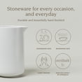 thumbnail image 2 of over&back Coupe Stoneware Pitcher - Elegant Water Pitcher for Home Decor and Beverages - Use as a Serving Pitcher or Decorative Vase - 42 Oz - Semi-Matte White, 2 of 7