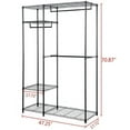 thumbnail image 2 of 4 Tiers Clothing Storage Rack Black,4 Tiers Shelves Clothes Garment Racks, Large Heavy Duty Clothing Storage Shelving Unit for Bedroom Laundry Room, 2 of 4
