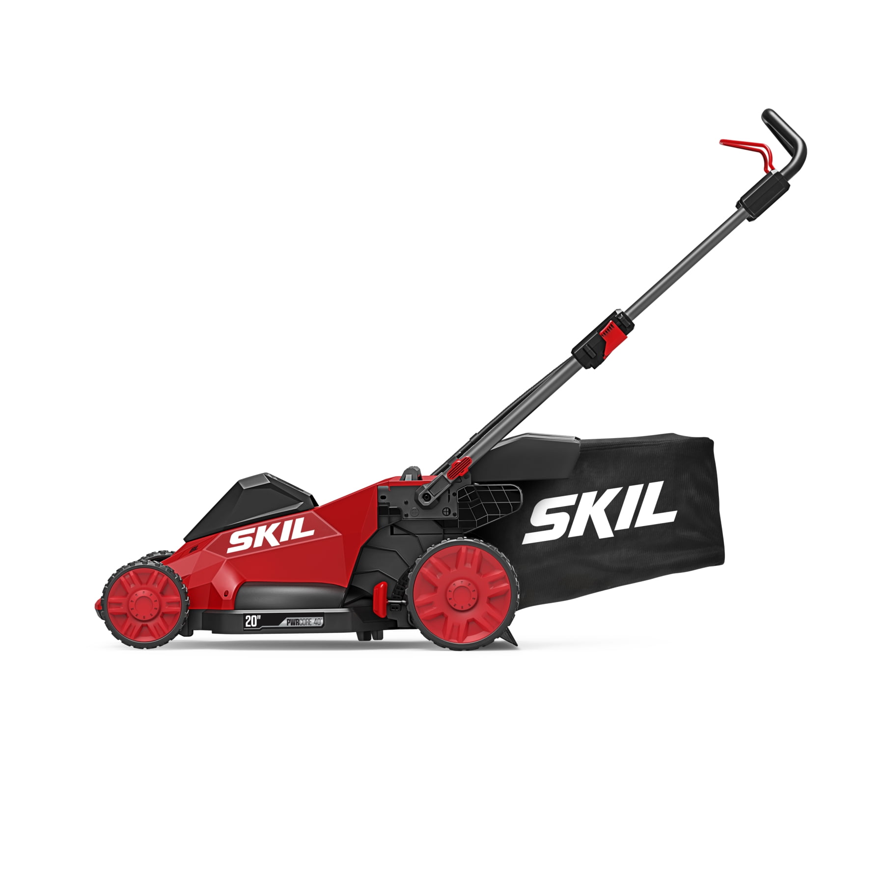 SKIL PWR CORE 40V 20-Inch Battery Lawn Mower, Brushless Push Mower with 6.0Ah Battery and Charger, Cordless Electric Lawn Mower with 3-in-1 Mulching, Bagging