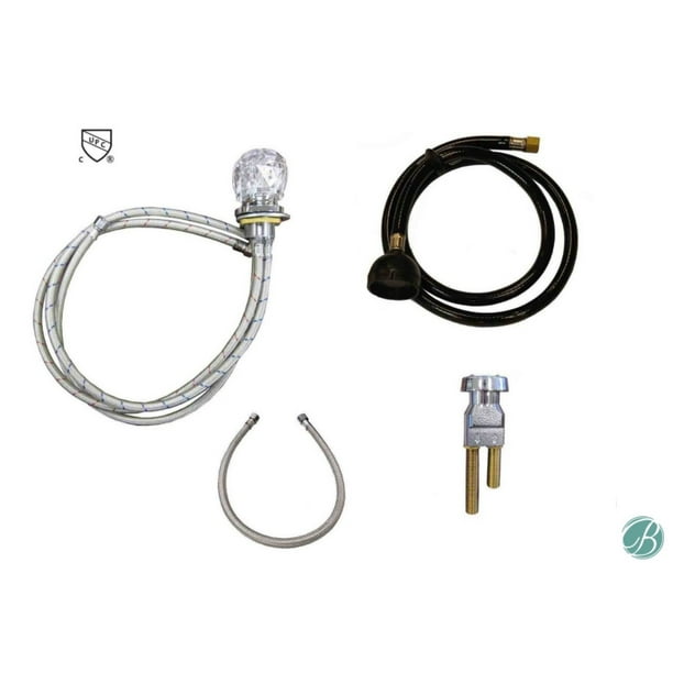 UPC Certified Salon Shampoo Bowl Faucet with Crystal Handle, Sprayer