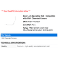 thumbnail image 2 of Door Lock Operating Rod - Compatible with 1969 Chevy Camaro, 2 of 2