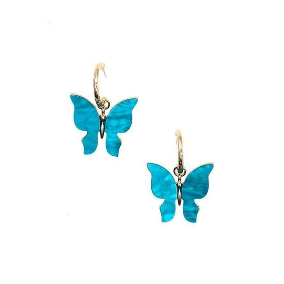 Hip and Cool Clip Hoop Turquoise Turquoise Earrings