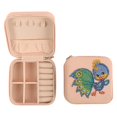 thumbnail image 1 of Caja de almacenamiento de pendientes organizador de joyería de cuero con franela interior fina Feliz Sencillez, 1 of 5