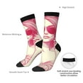 thumbnail image 4 of Rateoe Ace Of Diamonds Lady for Women Casual Calf Socks - Cute Crew Socks - Thin Soft Above Ankle Socks Size 5-11, 4 of 6