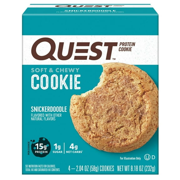 Quest Nutrition Protein Cookie - Snickerdoodle - 4pk - Pack of 2