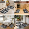 thumbnail image 4 of Skull and Flower Gothic Pattern Bath Mat Set Of 2,Non-Slip Rug for Bathroom,Kitchen,Bedroom,Entrance, 30x17 and 23.5x15.7 Inches, 4 of 5
