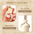 thumbnail image 3 of 50 Pcs Hanging Car Air Freshener Diffuser Bottles Empty Glass Perfume Bottle Pendant for Essential Oil Fragrance Aromatherapy Ornament (Clear,Christmas) Clear, 3 of 4
