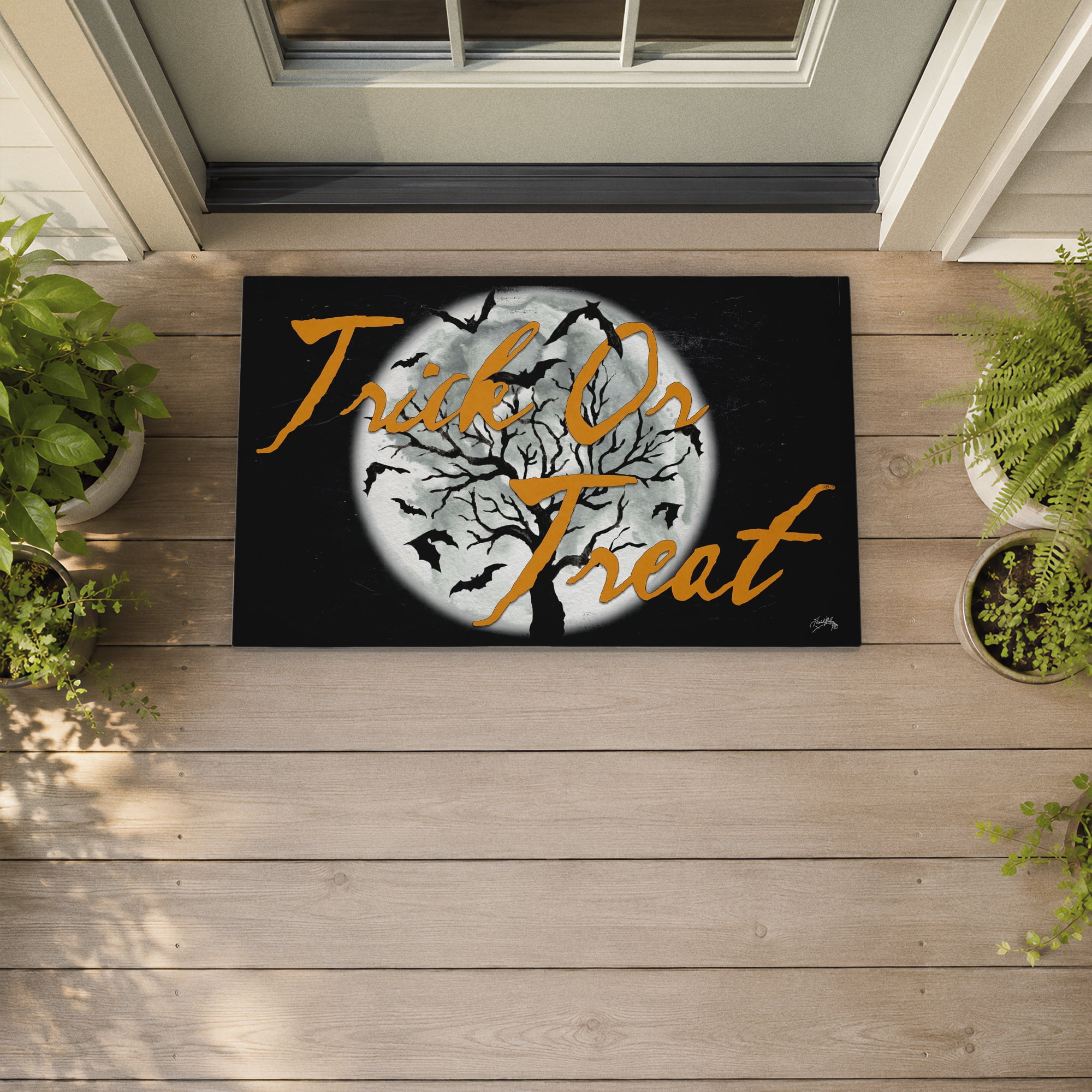 Stupell Industries Trick Or Treat Halloween Night Printed Outdoor Door Floor Mat, design by Elizabeth Medley