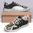 thumbnail image 4 of Autism Shoes Women Men Running Sneakers Autism Awareness Puzzle Print Tennis Walking Shoes White Size 11, 4 of 5