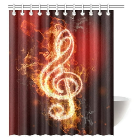 Mypop Music Decor Shower Curtain Modern Musical Artwork Clroom Mypop Music Decor Shower Curtain Modern Musical Artwork Clroom Note Theme Grunge Jazz Musician