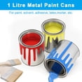 thumbnail image 3 of 6 botes de pintura de metal, latas de pintura vacías sin forro de 1 litro, cubos de pintura con tapas, contenedores de líquidos para disolventes de pinturas, contenedores de almacenamiento multiusos p, 3 of 8