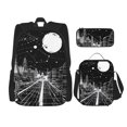 thumbnail image 1 of Easygdp Futuristic Moonlit Cityscape Mochila para Niños y Niñas con Set de Caja de Almuerzo y Estuche para Lápices 3 en 1, Mochila Escolar Estampada para Adolescentes, 1 of 7