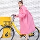 thumbnail image 4 of Poncho de lluvia para adultos, EVA, transpirable, con capucha, impermeable para ciclismo al aire libre, para hombres y mujeres, color rosa y rojo, talla L, 4 of 5