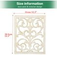 thumbnail image 4 of Sungmor Cast Iron Scroll Wall Decor, Flower Carved Artwork, 12x15 Inch Intricate and Pretty Plaque, Living Room, Bedroom Decorations, Antique White with Gold Accent, 4 of 8