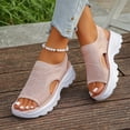 thumbnail image 6 of Women Platform Sandals Open Toe Breathable Mesh Sandals Comfortable Summer Beach Thick Shoes Casual Outdoor Walking Sandal Footwear Pink 36, 6 of 6