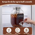 thumbnail image 4 of 2 Pack 1 Gallon Cold Brew Coffee Maker Iced with Stainless Steel Filter, Lid & Spigot Heavy Duty Glass Pitcher Drink Dispenser Thick Tea for Fridge, 4 of 5