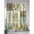 thumbnail image 5 of Vintage Leaves Shower Curtain, Stitching Leaf Waterproof Shower Curtain Set with 12 Hooks Lightweight Washable Fabric Shower Curtains for Bathroom 72x78 Inches, 5 of 6