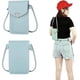 thumbnail image 2 of Mini Bolso Bandolera Para Mujer De Cuero Transparente De PU Con Pantalla Táctil Y Bloqueo De Amor BRILLAR Azul Claro, 2 of 5
