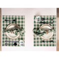 thumbnail image 6 of Linen Cloth Napkins Set of 4 - 100% Pure Linen Green and Natural Buffalo Check Dinner Napkins 20 x 20 Inch - Morgan, Handcrafted and Machine Washable, 6 of 6