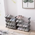 thumbnail image 4 of Zapatero apilable y ampliable de 4 niveles, organizador de calzado en forma de Z, estante para zapatos, organizador de almacenamiento, 4 of 4