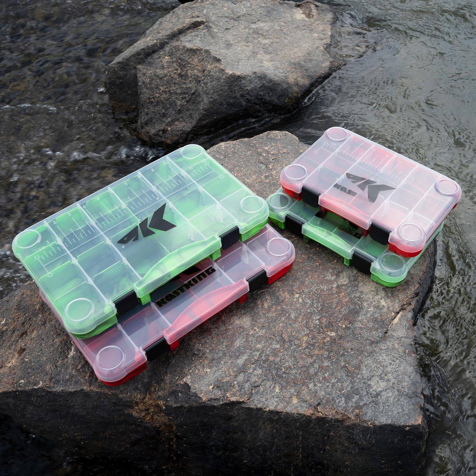 Tackle Boxes  Plastic Box Storage Organizer With Removable Dividers - Fishing 2 Packs /4 Trays Parts