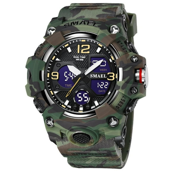 EXPLOJOY Men's Tactical Digital Watch – Waterproof Outdoor Design with Multifunction Display