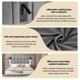 thumbnail image 6 of LiviNest California King Upholstered Bed Frame with Built-in Wall Sconce and USB Port, Velvet Padded Headboard, No Box Spring Needed, Gray, 6 of 6