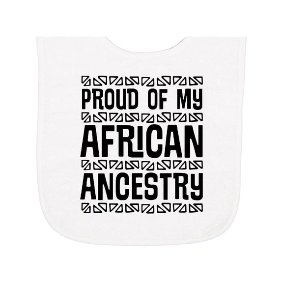 Inktastic Black History Proud African Ancestry Baby Terry Cloth Bib