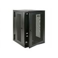 thumbnail image 2 of Tripp Lite 18U Wall Mount Rack Enclosure Server Cabinet Swinging Hinged Door Deep - Rack cabinet - wall mountable - black - 18U - 19", 2 of 6