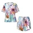 thumbnail image 4 of Lsque Cactus Women's Short-Sleeved Pajama Set - 2 Piece Soft and Lightweight Sleepwear Set-Small, 4 of 9