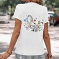 thumbnail image 4 of WEIWEN Women's Short Sleeve Autism Awareness Tops Casual Letter Print Trendy Crewneck Summer T Shirts for Women Graphic Tees Tshirts (White, M), 4 of 5
