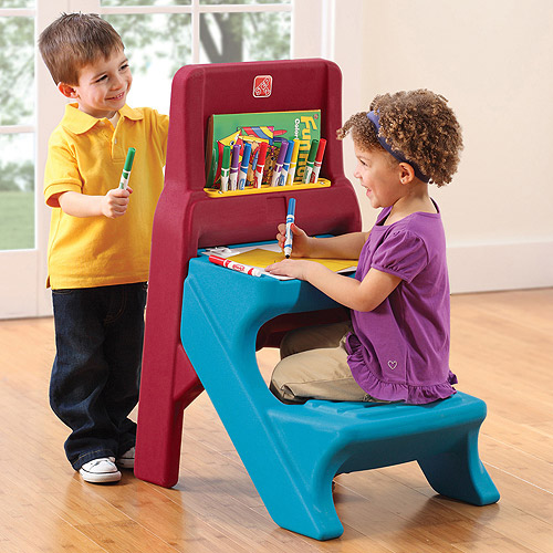 Step2 Kids Art Easel Dry Erase Desk and Easel Comb Toddler Creativity