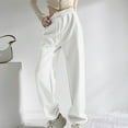 thumbnail image 5 of Summer Saving Clearance AXXD White Lounge Pants Women Summer Wide Leg Solid Color Loose Casual Straight Tube Large Size Long Pants Mother's Day, 5 of 8