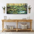 thumbnail image 2 of Large Framed Wall Art Ready to Hang 20" x 40" Water Lilies Painting detail Canvas Print Artwork Wall Art Painting Pictures Home Office Wall D cor Modern Poster Color10, 2 of 5