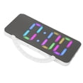 thumbnail image 4 of Reloj electrónico con pantalla LED RGB a color, reloj despertador eléctrico de escritorio para estudiantes, 3-5 V, 4 of 14