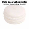 thumbnail image 2 of White Macaron Squishy Toy with Soft Quick Rebound Pu Foam, Shaped Design, for Kids and Adults Relaxation, Simulated Dessert Toy, 2 of 3