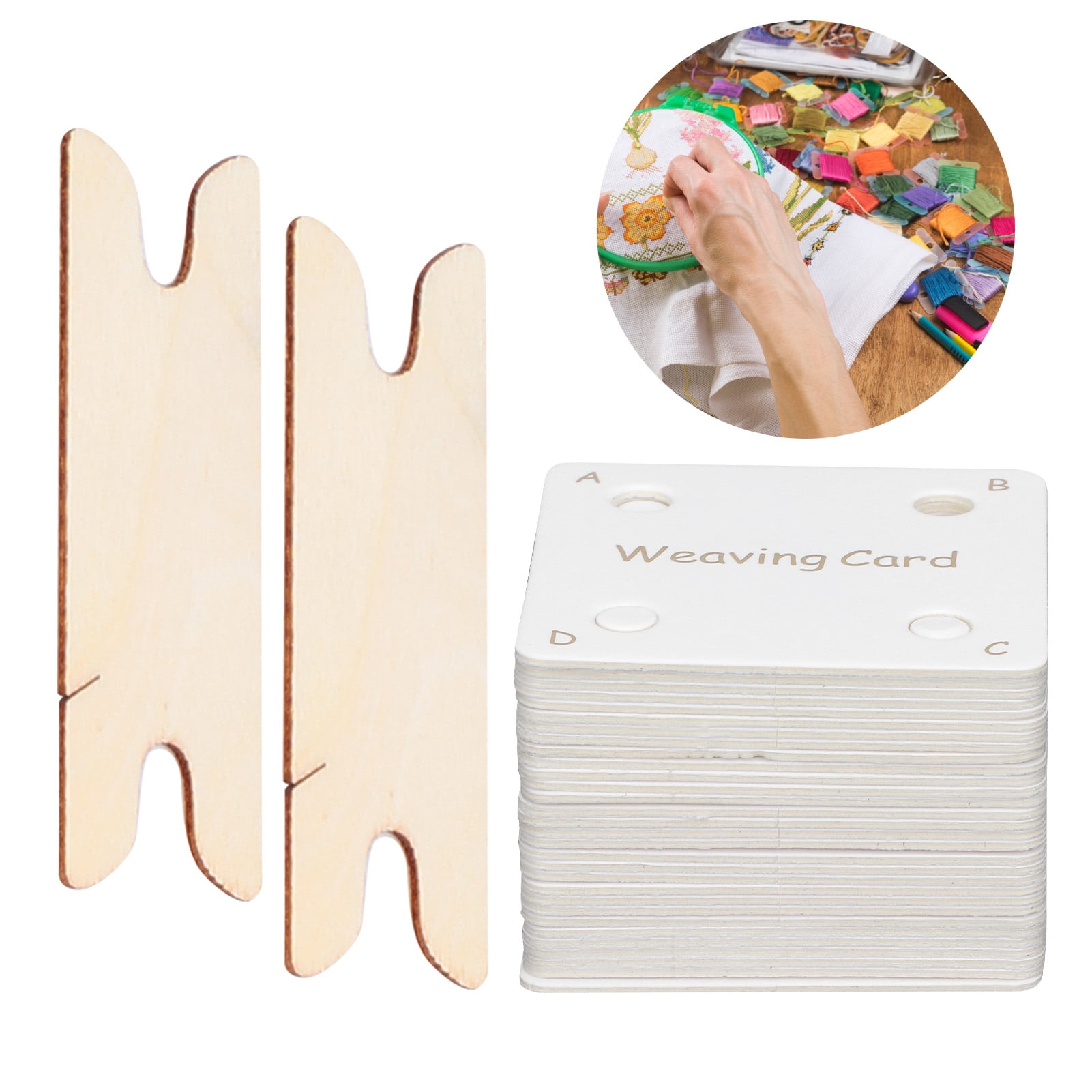 Buy EZSPTO Weaving Cards Table DIY Craft Hand‑Made Paper Loom Tools