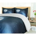 thumbnail image 5 of Ambesonne Moon Duvet Cover Sets, Starry Night Sky Full Moon, 2-King, Black Blue White, 5 of 7