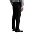 thumbnail image 2 of Haggar Men's Dress Pant Straight Fit Stretch Trousers Super Flex Waistband, Black, 2 of 5