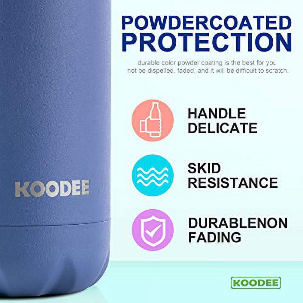 koodee 16 oz Water Bottle Stainless Steel Double Wall Vacuum