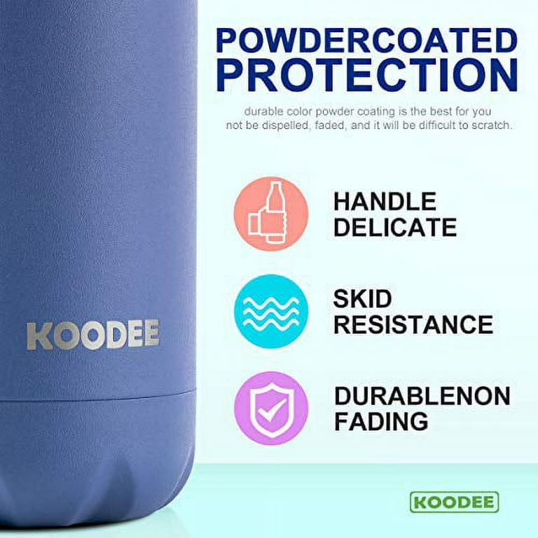 koodee Water Bottle with Straw-18 oz Stainless Steel Vacuum Insulated Water  Bottle for Girls-Reusable Metal Water Bottle for School, BPA-Free (Pink)