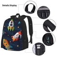 thumbnail image 3 of Easygdp Spaceships and Stars Mochila para Niños y Niñas con Set de Caja de Almuerzo y Estuche para Lápices 3 en 1, Mochila Escolar Estampada para Adolescentes, 3 of 7