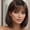 Natural, variant on 12 Inch Light Brown Bangs Short Hair Wig for Women - Ideal for Daily Wear and Party Cosplay